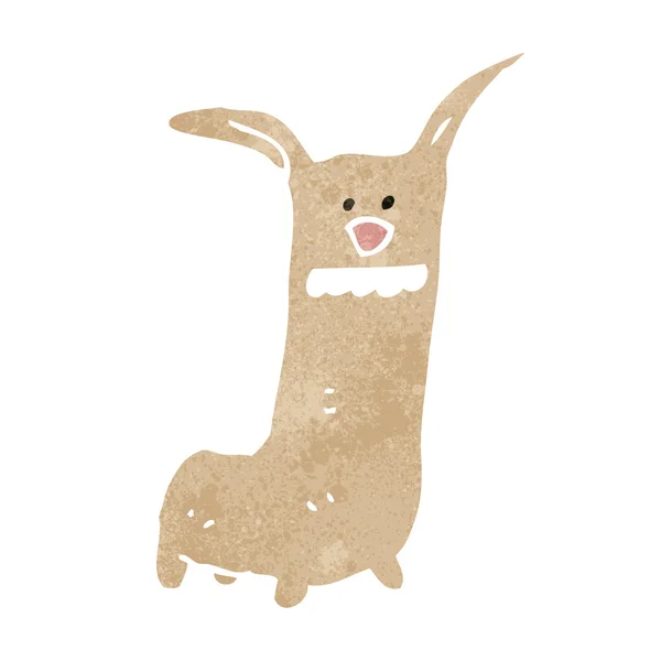 Retro tecknade roliga kanin — Stock vektor