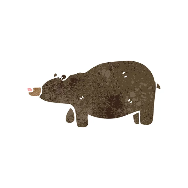 Retro kreslený medvěd — Stockový vektor