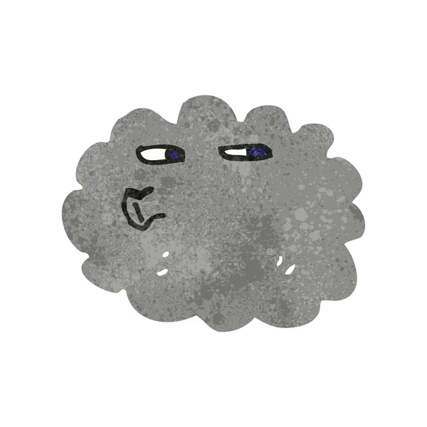 Retro dessin animé nuage de pluie — Image vectorielle