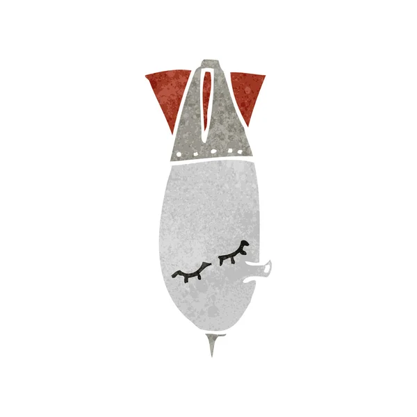 Bombe de dessin animé rétro — Image vectorielle