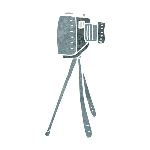 Caméra de bande dessinée sur trépied — Image vectorielle