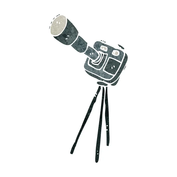 Cartoon camera on tripod — Stock Vector