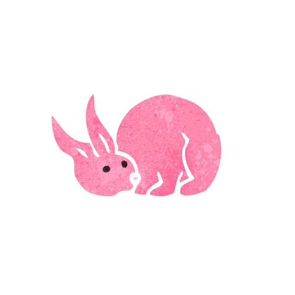 Karikatur rosa Kaninchen — Stockvektor