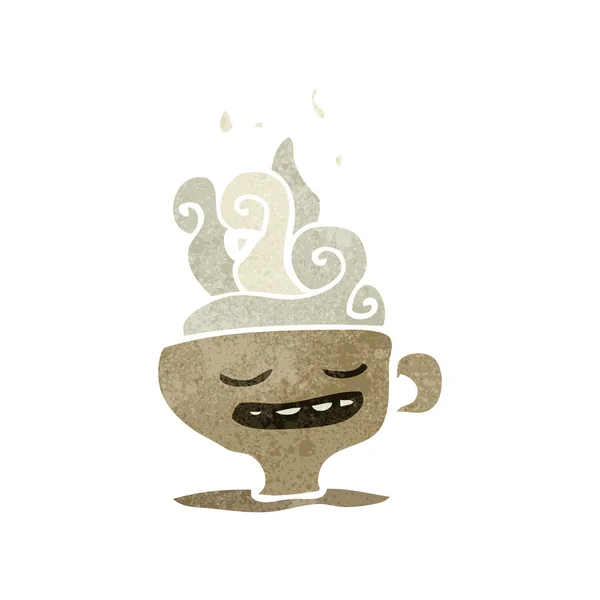 만화 뜨거운 커피 — 스톡 벡터