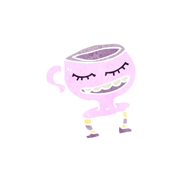 Tasse de thé de dessin animé — Image vectorielle