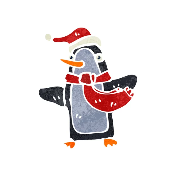 Cartoon christmas robin — Stock Vector