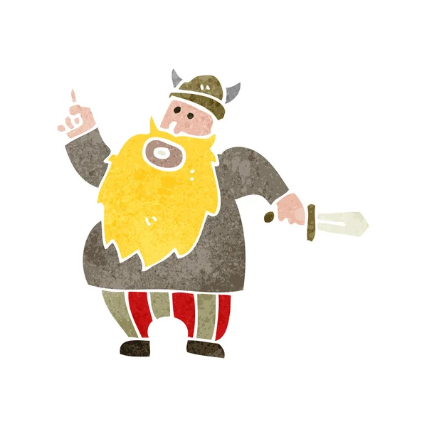 Retro cartoon viking — Stock Vector