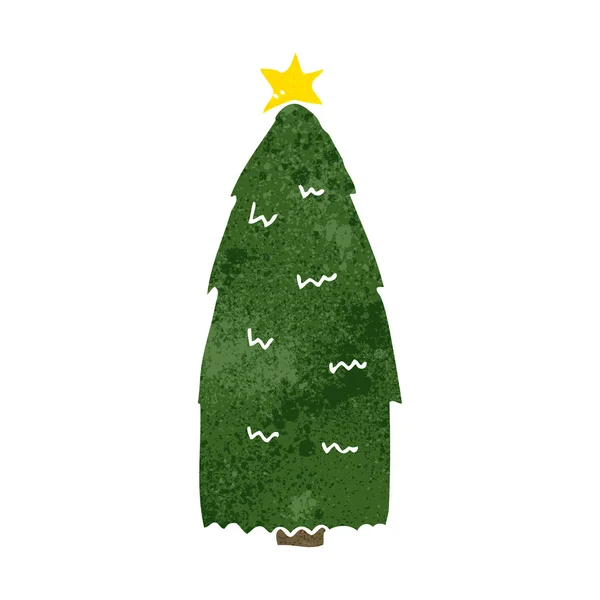 Retro cartoon christmas tree — Stock Vector