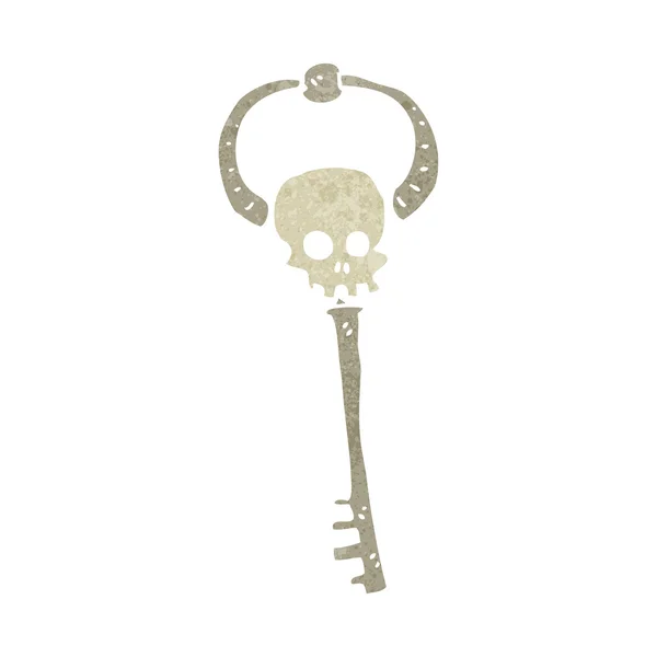 Key with skull — Stock Vector