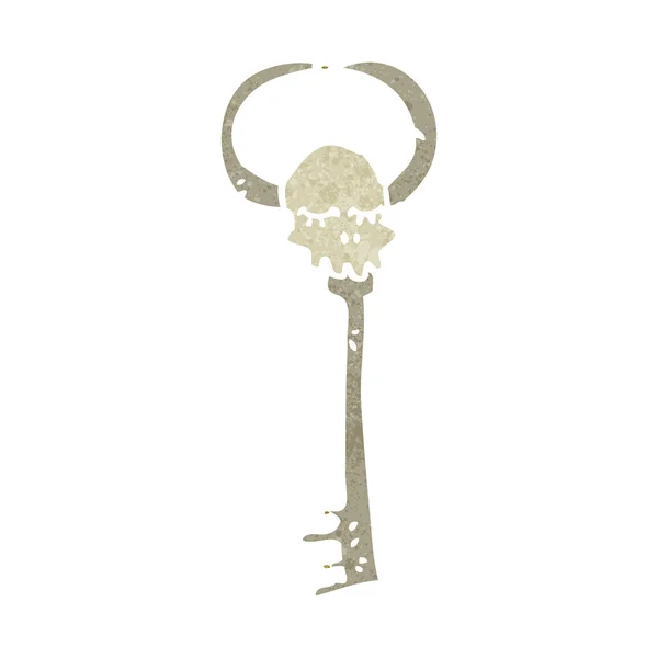 Key with skull — Stock Vector