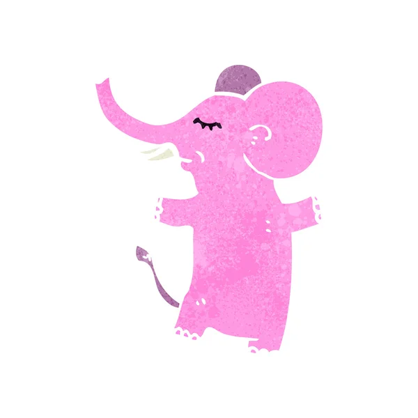 Elefante de desenhos animados retrô — Vetor de Stock