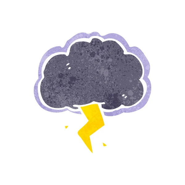 Ретро мультфільм штормова хмара — стоковий вектор