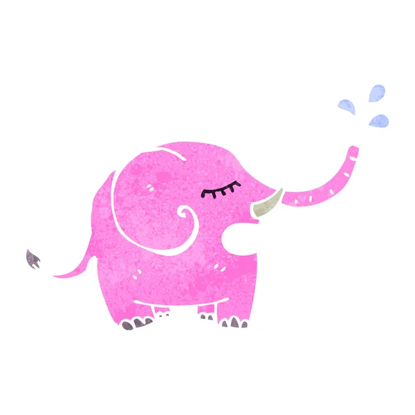 Cartoni animati rosa elefante — Vettoriale Stock