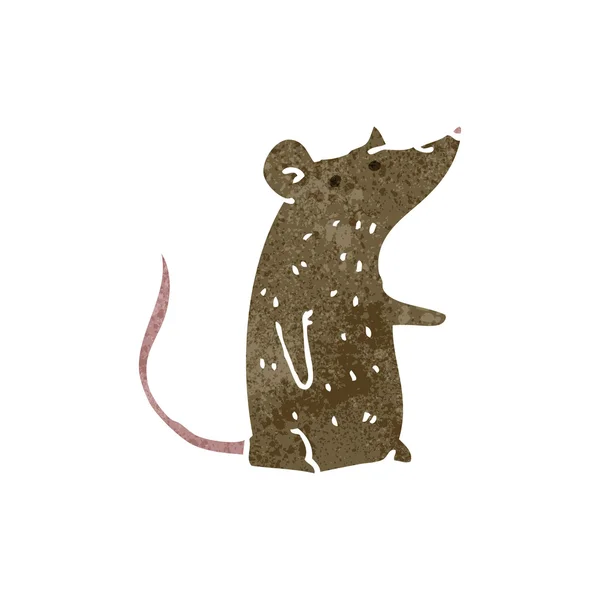 Retro dibujos animados lindo ratón — Vector de stock