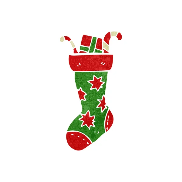 Retro çizgi film Noel çorapları — Stok Vektör