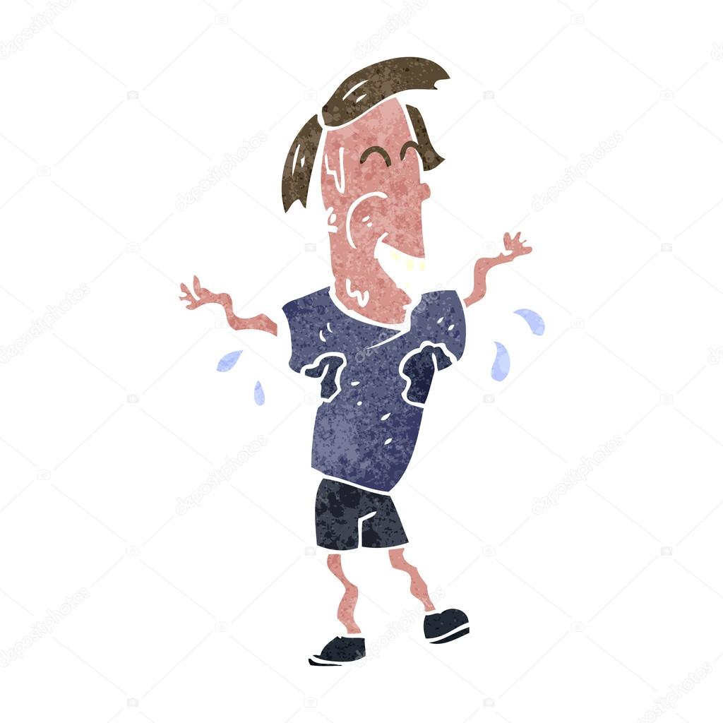 Retro cartoon sweating man Stock Vector Image by ©lineartestpilot #29036233 Retro cartoon sweating man Stock Vector Image by ©lineartestpilot #29036233