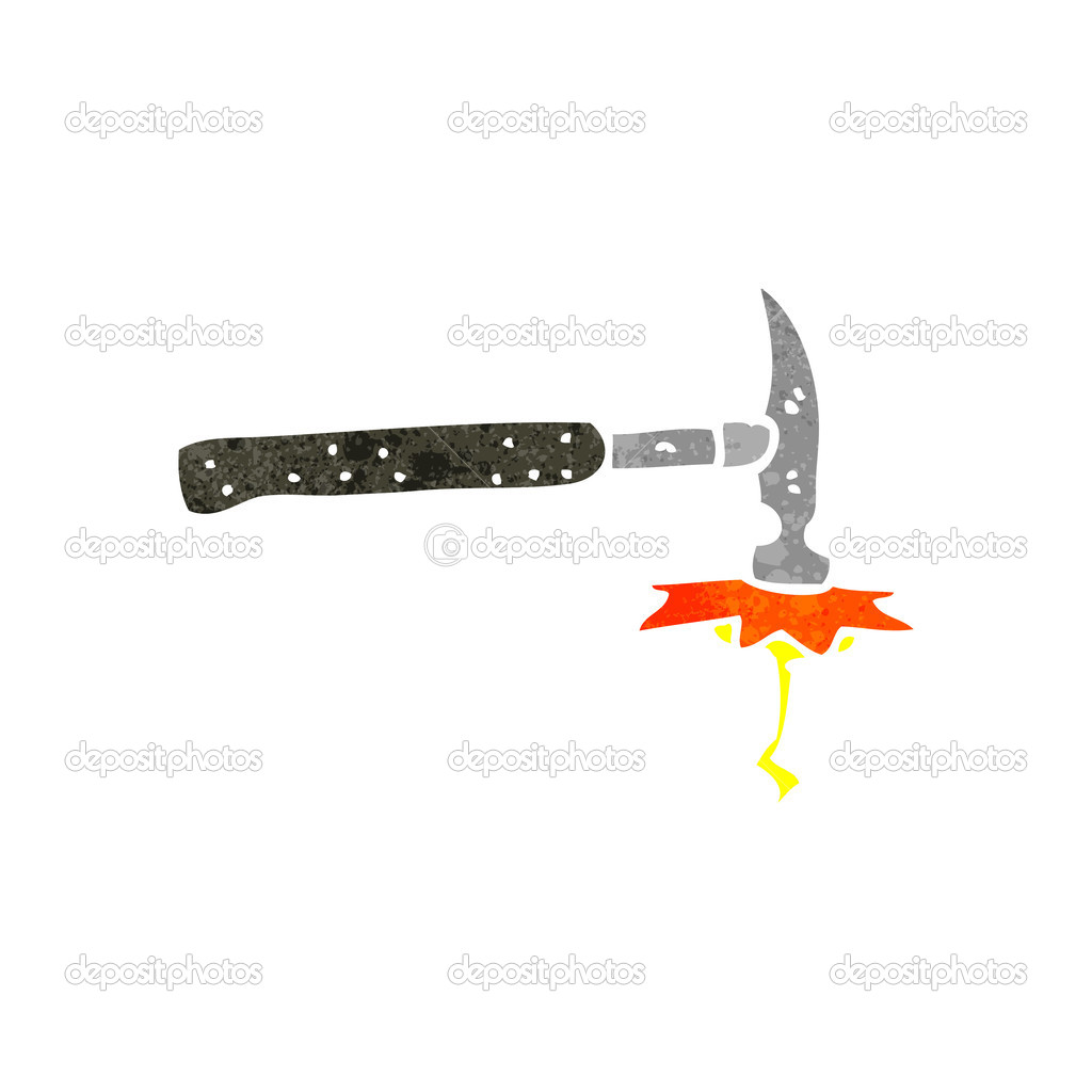 Cartoon hammer hitting — Stock Vector © lineartestpilot 29036989