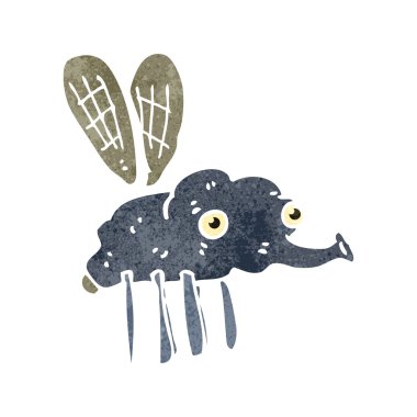 Retro karikatür sinek