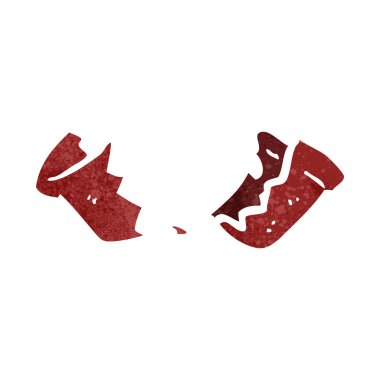 retro karikatür pot kırık