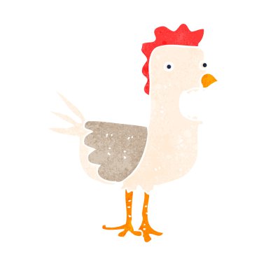 Retro karikatür tavuk