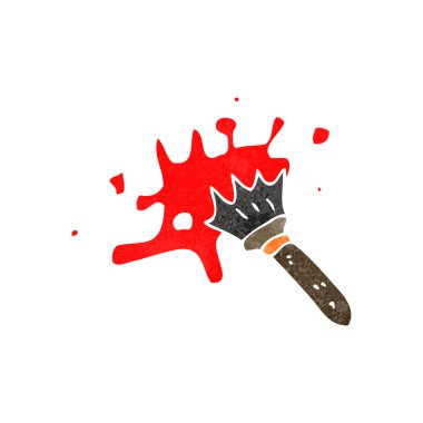 retro karikatür boya fırçası