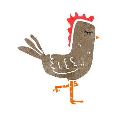 Retro karikatür tavuk