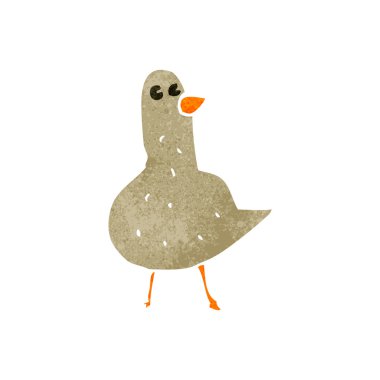 Retro karikatür güvercin