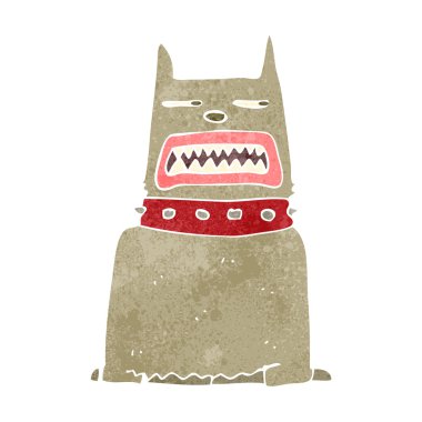 Retro karikatür atıştırmaiçin bekçi köpeği