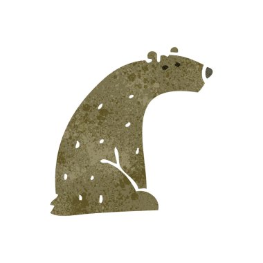 Retro karikatür ayı