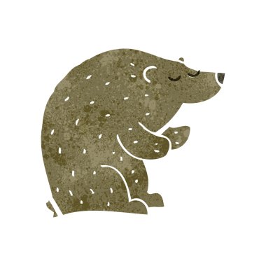 Retro karikatür ayı