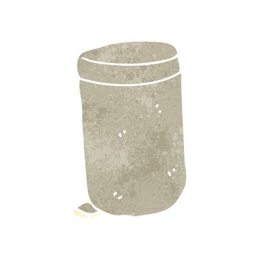 Retro karikatür mutfak bin