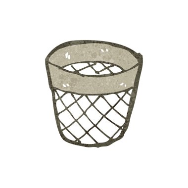 atık kağıt basket retro çizgi film