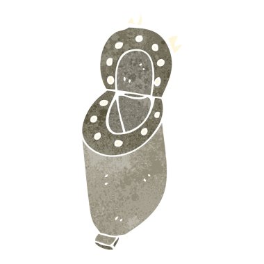 Retro karikatür çöp kutusu