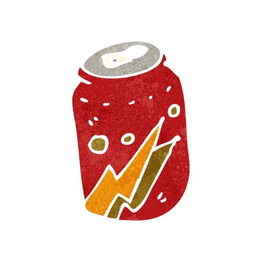 retro karikatür soda kutusu