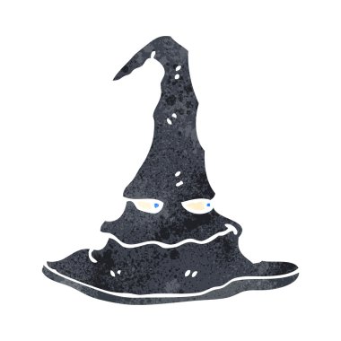 Retro karikatür cadının şapka