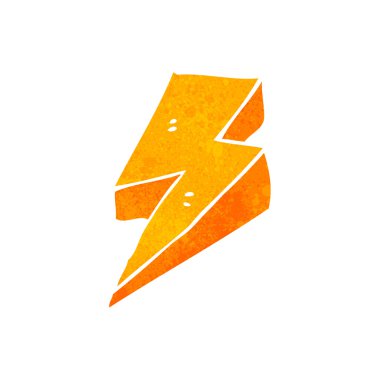 Retro karikatür lightning bolt sembolü