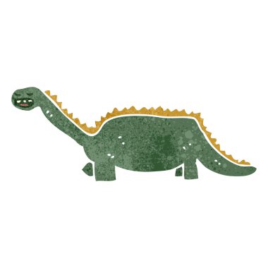 Retro karikatür dinozor