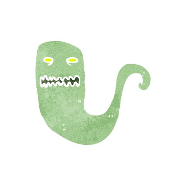 Retro çizgi film hayaleti.