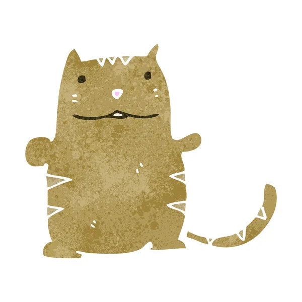 Retro cartone animato divertente gatto — Vettoriale Stock