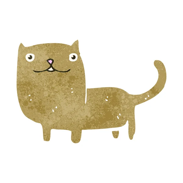 Ρετρό καρτούν αστεία γάτα — Διανυσματικό Αρχείο