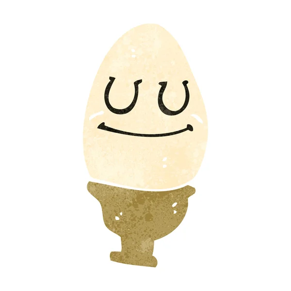 Personagem de ovo de desenho animado retro — Vetor de Stock