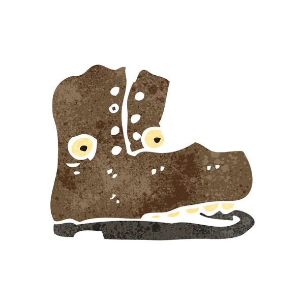 Retro cartoon old boot — Stock Vector