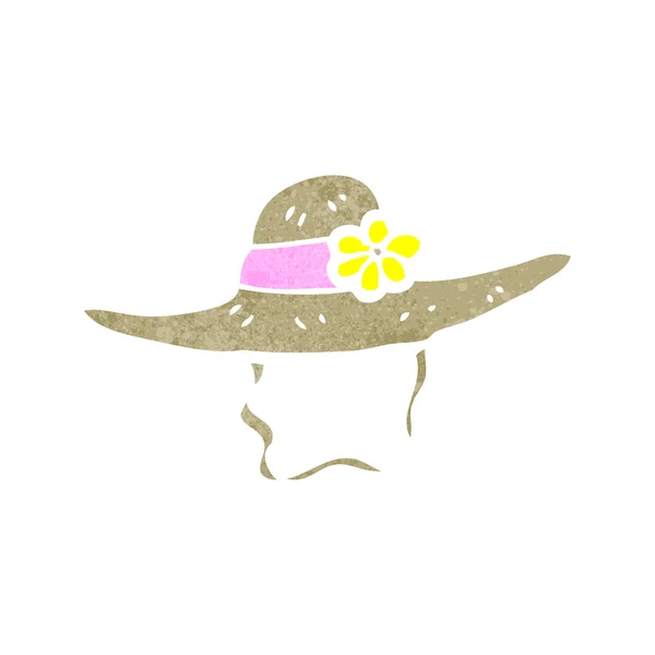 Ретро мультфільм літній капелюх — стоковий вектор