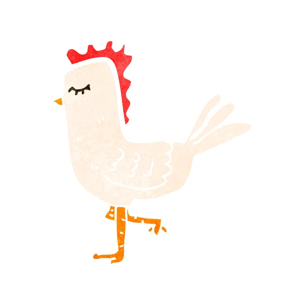 Pollo de dibujos animados retro — Vector de stock