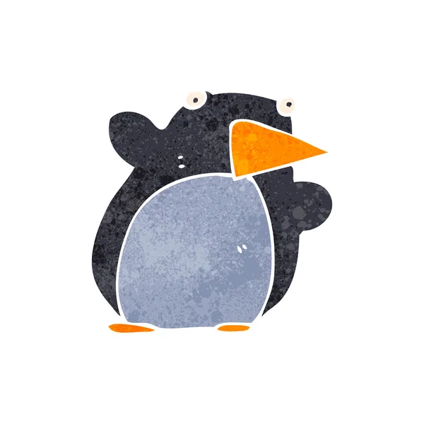 Retro-Cartoon lustiger Pinguin — Stockvektor