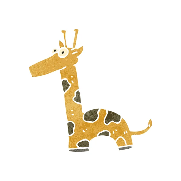 Giraffa cartone animato retrò — Vettoriale Stock