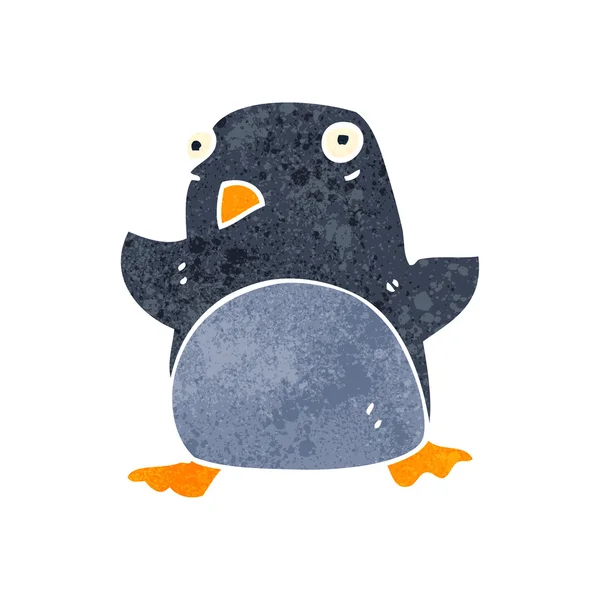 Pingüino de dibujos animados retro — Archivo Imágenes Vectoriales