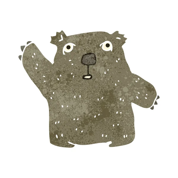 Retro wombat de dibujos animados — Vector de stock