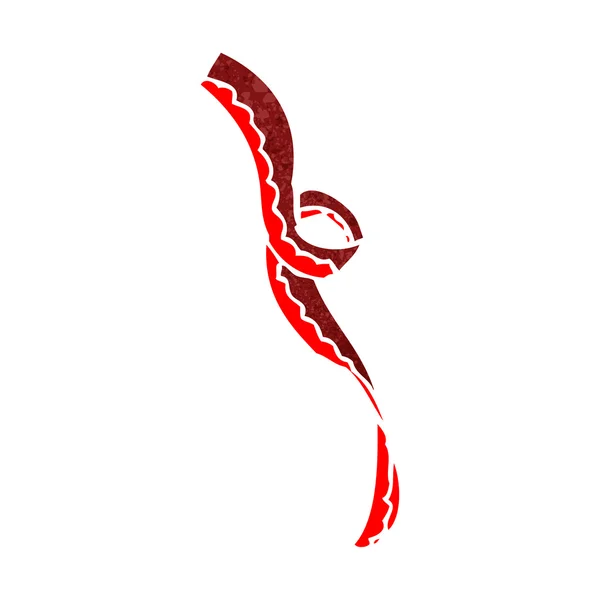 Retro kreslený dekorativní červenou stužku — Stockový vektor