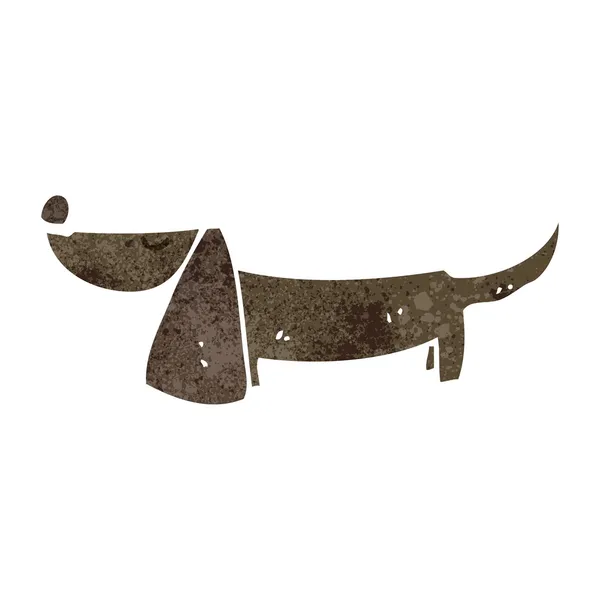 Retro cartone animato cagnolino — Vettoriale Stock